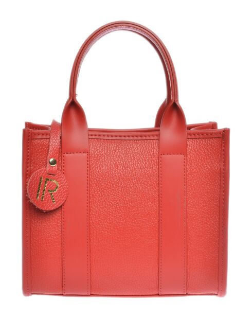 SS26 IR 1980T rode leren handtas - 18,5x22x8 cm