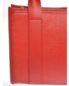 SS26 IR 1980T rode leren handtas - 18,5x22x8 cm