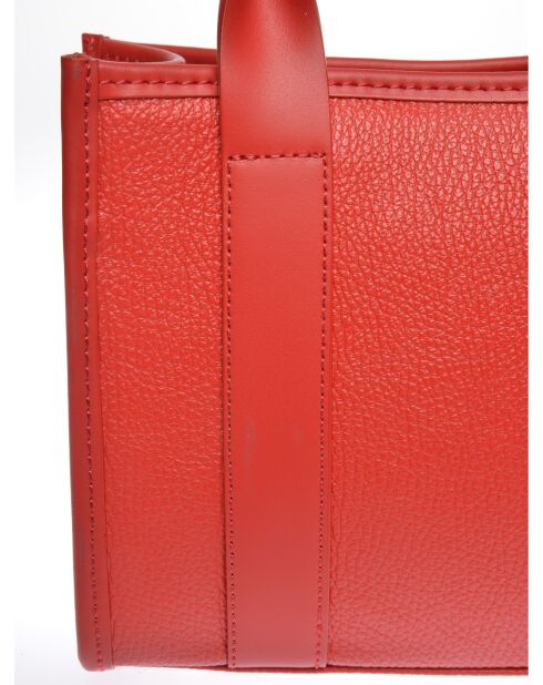SS26 IR 1980T rode leren handtas - 18,5x22x8 cm