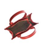 SS26 IR 1980T rode leren handtas - 18,5x22x8 cm