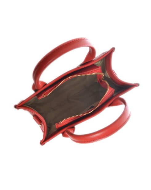 SS26 IR 1980T rode leren handtas - 18,5x22x8 cm