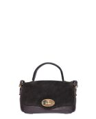 SS26 RM 147T donkerbruine leren handtas - 11,5x17,5x3,5 cm