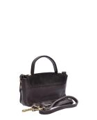 SS26 RM 147T donkerbruine leren handtas - 11,5x17,5x3,5 cm