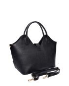 SS26 RM 153T schwarze Lederhandtasche - 19x27x16,5 cm