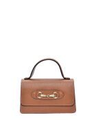 SS26 IR SBV 6 Schultertasche aus cognacfarbenem Leder - 11x19x18,5 cm