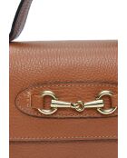 SS26 IR SBV 6 Schultertasche aus cognacfarbenem Leder - 11x19x18,5 cm
