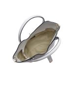 SS26 RM 153T weiße Lederhandtasche - 19x27x16,5 cm