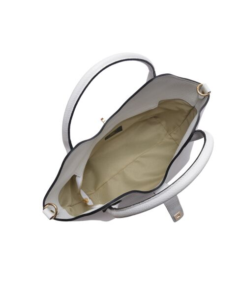 SS26 RM 153T witte leren handtas - 19x27x16,5 cm