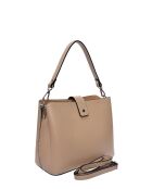 SS26 IR 188 taupe leren draagtas - 21x25x13 cm