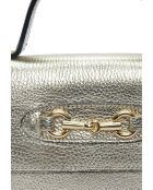 SS26 IR SBV 6 Schultertasche aus goldfarbenem Leder - 11x19x18,5 cm