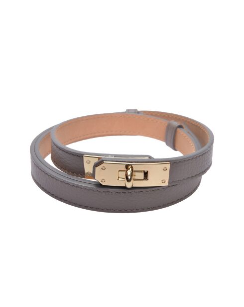 Ceinture en cuir SS26 IR 141 gris - 55-10x50-94 cm