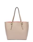 SS26 IR 176 beige leren schoudertas - 26x29x9,5 cm