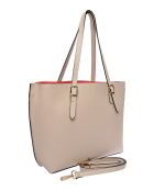 SS26 IR 176 beige leren schoudertas - 26x29x9,5 cm