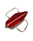 SS26 IR 176 beige leren schoudertas - 26x29x9,5 cm