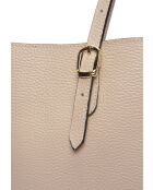 SS26 IR 176 beige leren schoudertas - 26x29x9,5 cm