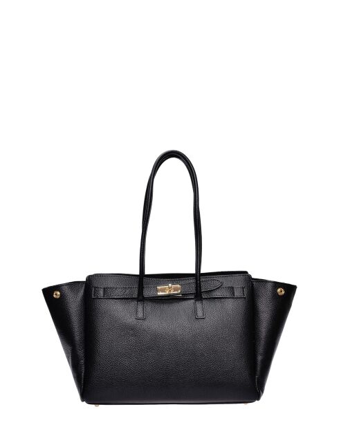 SS26 IR 177T Schultertasche aus schwarzem Leder - 26x32x10 cm