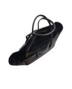 SS26 IR 177T zwarte leren schoudertas - 26x32x10 cm