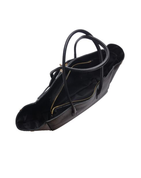 SS26 IR 177T Schultertasche aus schwarzem Leder - 26x32x10 cm