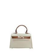 SS26 IR 482 cognacbeige leren schoudertas - 13x20x7 cm