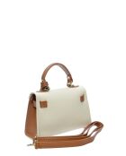 SS26 IR 482 cognacbeige leren schoudertas - 13x20x7 cm