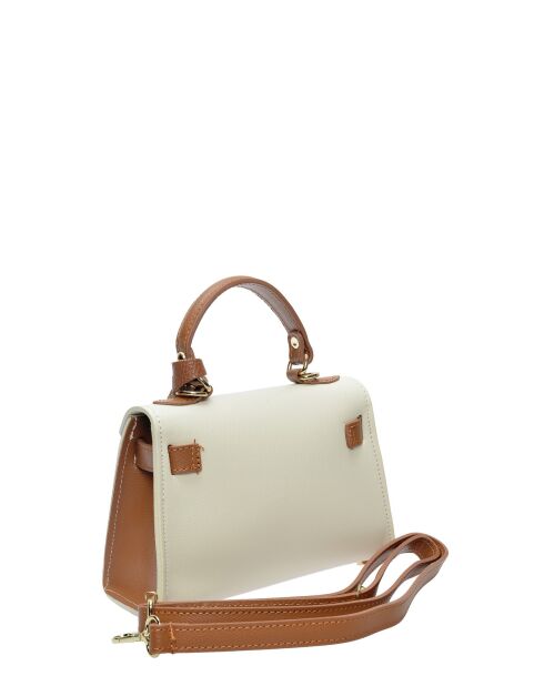 SS26 IR 482 Schultertasche aus cognacbeigem Leder - 13x20x7 cm