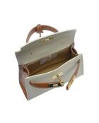 SS26 IR 482 cognacbeige leren schoudertas - 13x20x7 cm