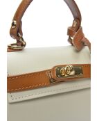 SS26 IR 482 cognacbeige leren schoudertas - 13x20x7 cm