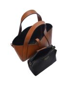 SS26 IR 121 Handtasche aus cognacfarbenem Leder - 20x30x12 cm