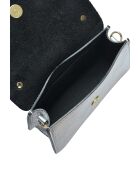 SS26 IR SBV 6 Schultertasche aus silberfarbenem Leder - 11x19x18,5 cm