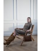 Olivia camel leren schoudertas - 25 x 19 x 12 cm