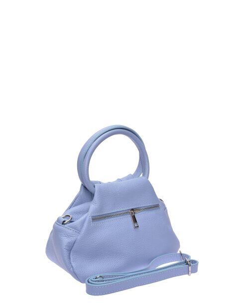 SS26 LV 195 himmelblaue Lederhandtasche - 16x22x12 cm