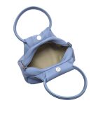 SS26 LV 195 himmelblaue Lederhandtasche - 16x22x12 cm