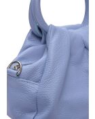 SS26 LV 195 himmelblaue Lederhandtasche - 16x22x12 cm