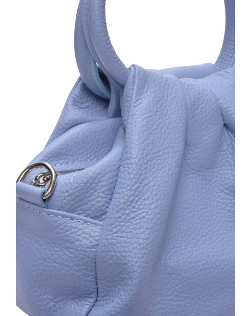 SS26 LV 195 himmelblaue Lederhandtasche - 16x22x12 cm