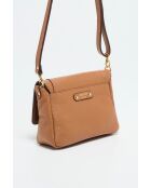 Gaby Schultertasche aus kamelfarbenem Leder — 21 x 15 x 7 cm