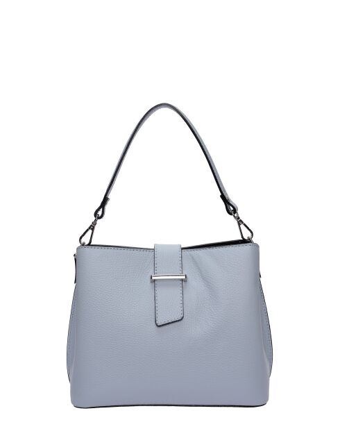 SS26 IR 188 hemelsblauwe leren draagtas - 21x25x13 cm