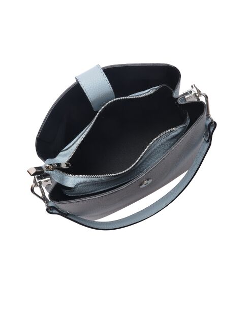 SS26 IR 188 hemelsblauwe leren draagtas - 21x25x13 cm