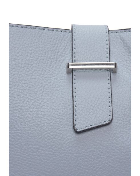 SS26 IR 188 hemelsblauwe leren draagtas - 21x25x13 cm