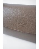 Schultertasche Jazz aus Leder in Taupe — 27 x 18 x 9 cm