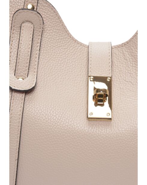 SS26 IR TSBV 31 Schultertasche aus beigem Leder - 24x29x13 cm
