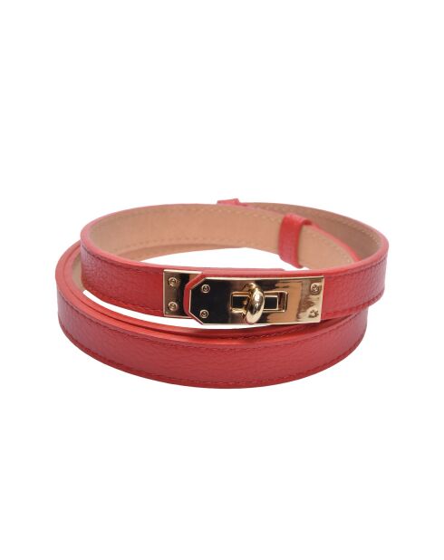 Ceinture en cuir SS26 IR 141 rouge - 55-10x50-94 cm