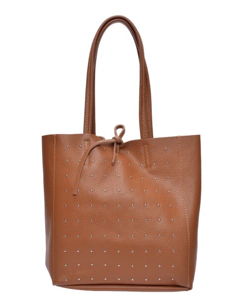 SS26 IR 175 cognac leren Hobo-tas - 28,5x25,5x8 cm