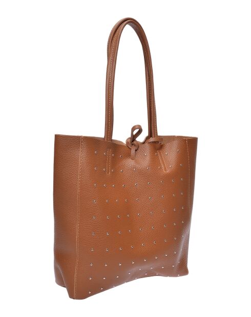 SS26 IR 175 cognac leren Hobo-tas - 28,5x25,5x8 cm