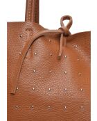 SS26 IR 175 cognac leren Hobo-tas - 28,5x25,5x8 cm