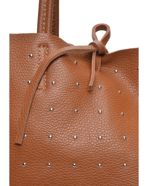 SS26 IR 175 cognac leren Hobo-tas - 28,5x25,5x8 cm