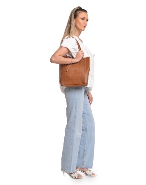 SS26 IR 175 cognac leren Hobo-tas - 28,5x25,5x8 cm