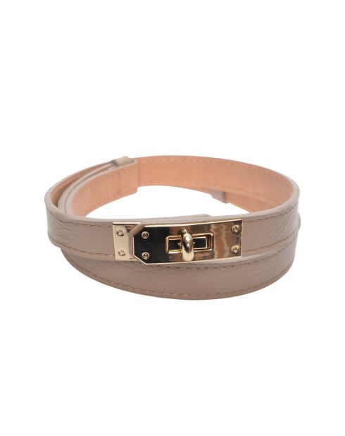 Ceinture en cuir SS26 IR 141 taupe - 55-10x50-94 cm