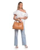 SS26 IR 483 cognac leren handtas - 29,5x40x12 cm