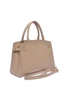 SS26 IR 181T taupe leren draagtas - 22,5x31x9 cm
