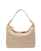 SS26 IR 8170 Schultertasche aus beigem Leder - 27x32x11 cm